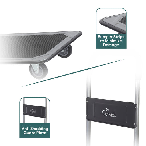 Corvids Metal Platform Trolley Features