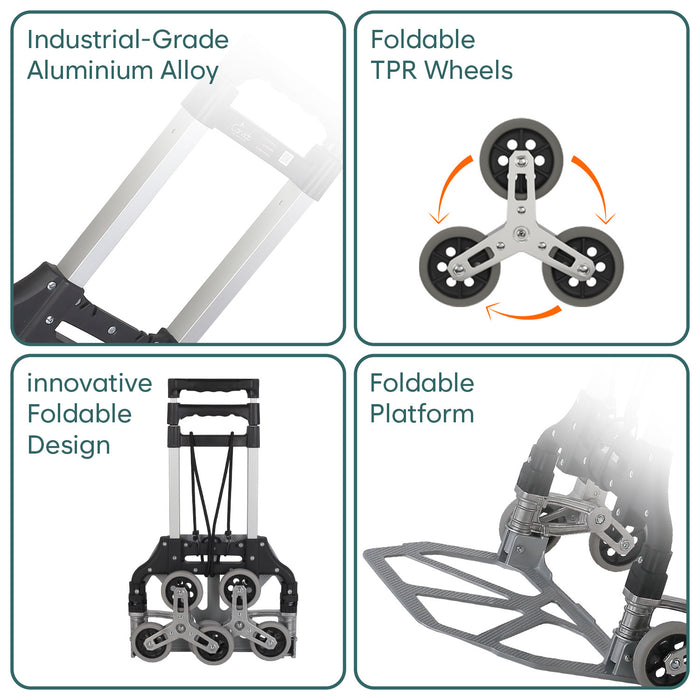 Corvids Stairs Climbing Aluminium Hand Truck Features