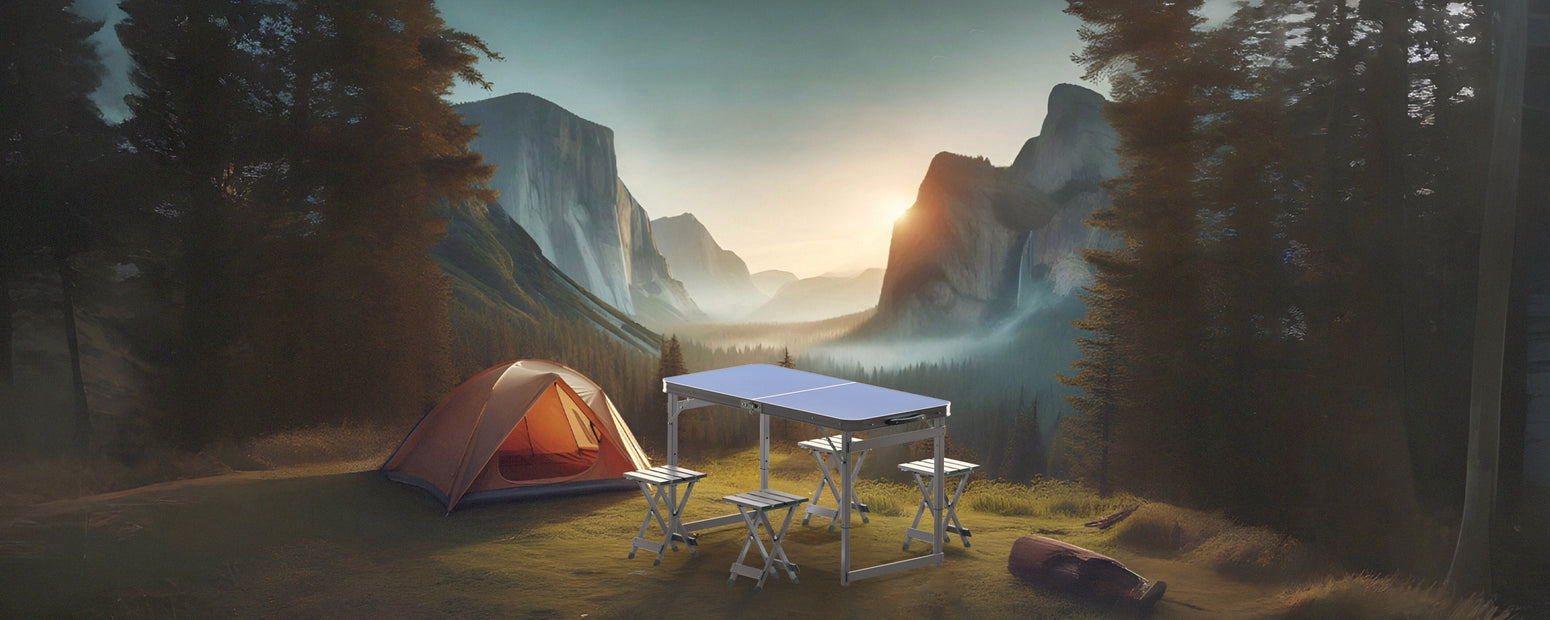 Folding camping table from corvids i