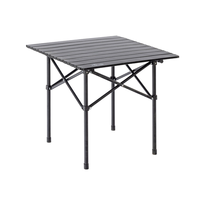 Corvids Multipurpose Folding Camping Table with Roll-up Tabletop | Compact & Portable | Best for Hiking, Picnic, Garden, BBQ & Outdoor Use (Black, Medium)