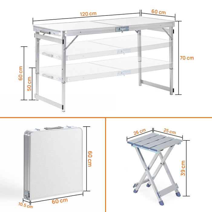 Fold-Up Table Dimensions