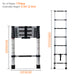 7 Steps Telescopic Ladder Measurements 