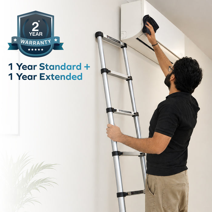 Corvids 2.6m (8.5 feet) Portable & Compact Aluminum Telescopic Ladder
