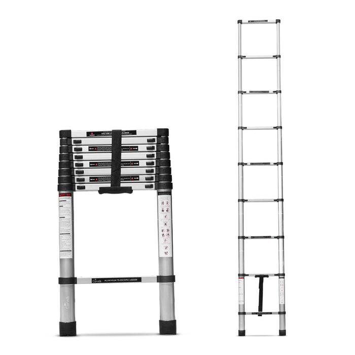 Corvids 2.6m (8.5 feet) Portable & Compact Aluminum Telescopic Ladder