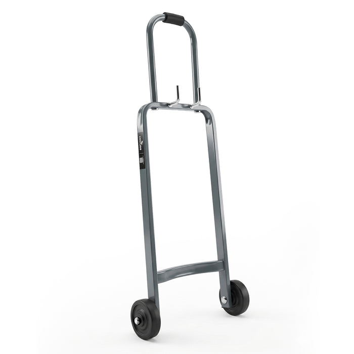 Corvids Heavy Duty Gas Cylinder Trolley with 2 Wheels & Hooks | 2-Year Warranty | Carbon Steel Frame, 4-Inch TPR Wheels, Padded Handle, LPG Cylinder Mover for Home & Kitchen, 80 KG Capacity (Grey)
