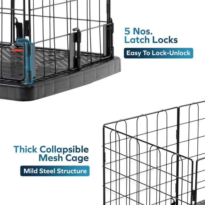 Corvids 150 Kg Portable & Collapsible Plastic Platform Trolley with Basket Cage