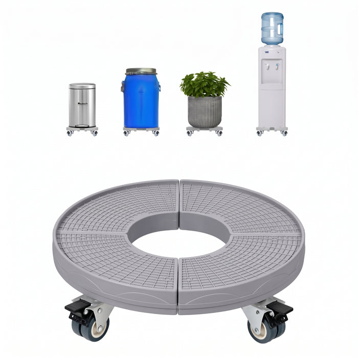 Corvids Heavy Duty Stainless Steel Modern Plant Stand for Indoor & Outdoor Use | 2-Year Warranty | Adjustable Platform with 360 Rotating Wheels & Lock - 150 Kg Capacity (Grey)
