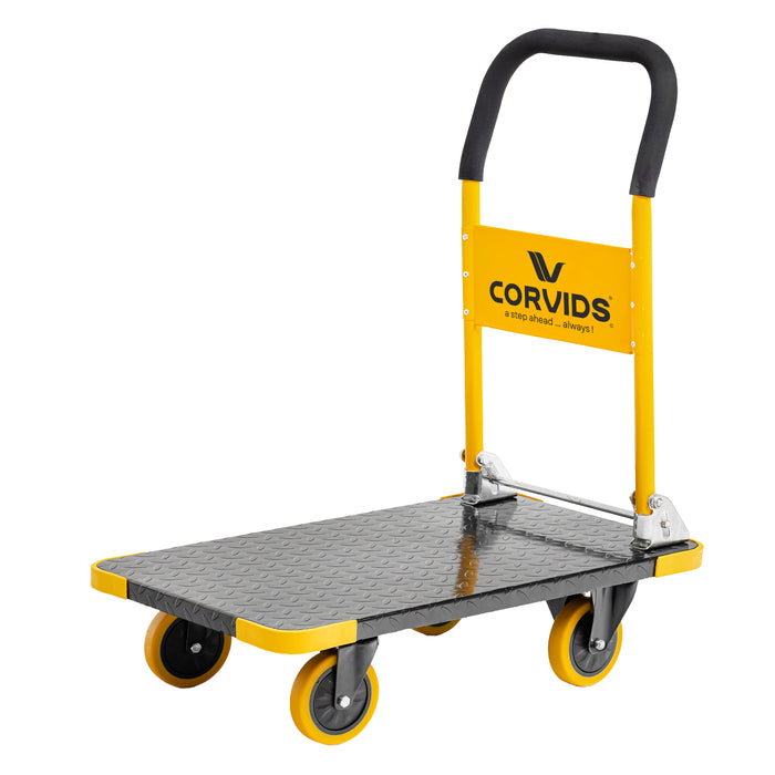 Corvids 200 Kg Heavy-Duty Folding Metal Hand Platform Trolley/Truck