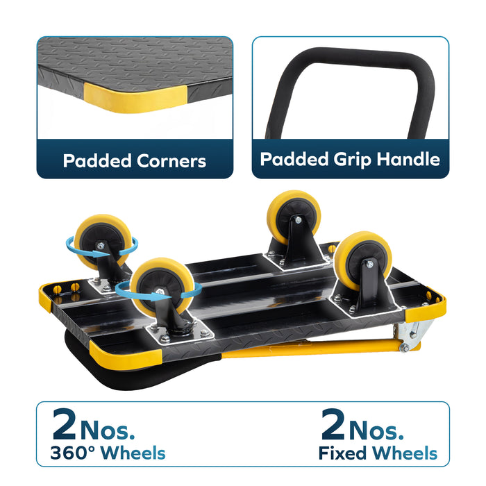 Corvids 200 Kg Heavy-Duty Folding Metal Hand Platform Trolley/Truck