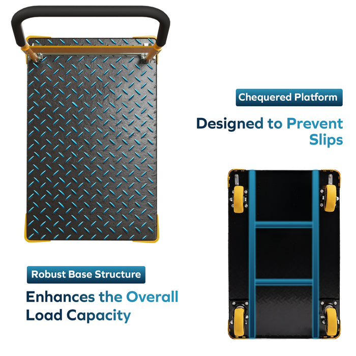 Corvids 400 Kg Heavy-Duty Folding Metal Hand Platform Trolley/Truck
