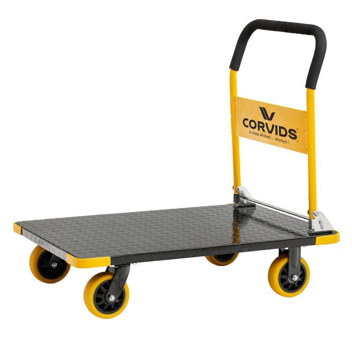 Corvids 600 Kg Heavy-Duty Folding Metal Hand Platform Trolley/Truck