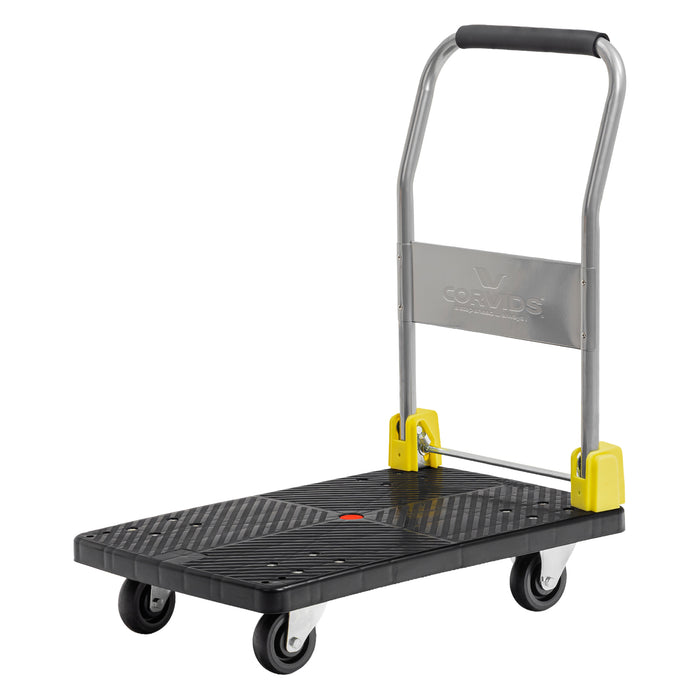 Corvids 200 Kg Portable Plastic Folding Hand Platform Trolley with 2-Year Warranty