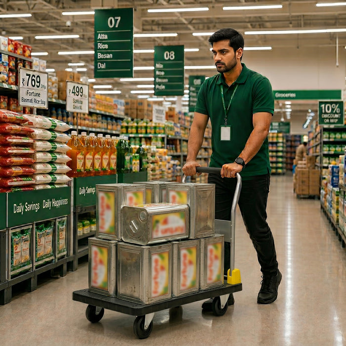 Corvids 200 Kg Portable Plastic Folding Hand Platform Trolley with 2-Year Warranty