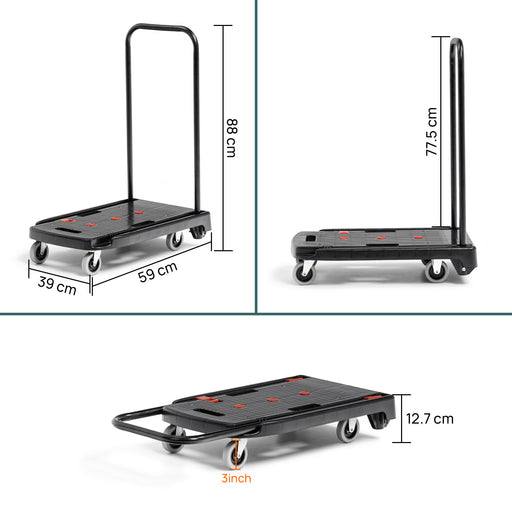 Corvids Folding Platform Trolley Dimensions 
