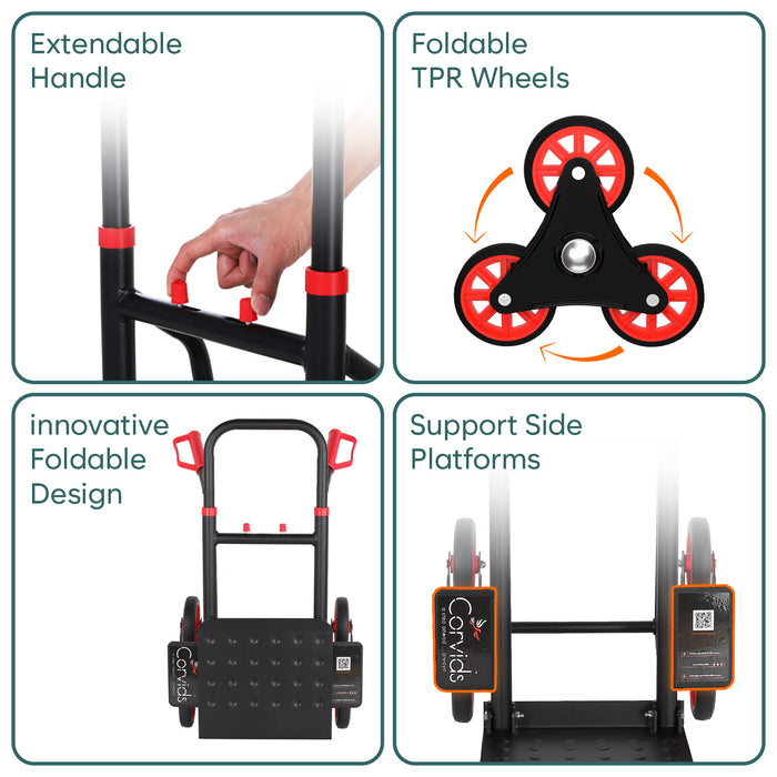 Corvids 150 Kg Stairs Climbing Hand Truck Features