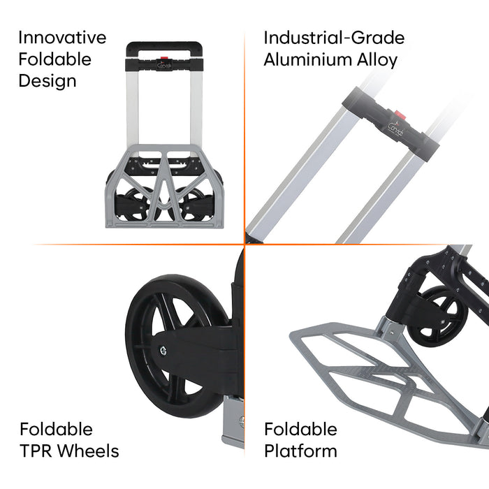 Corvids 150 Kg Portable Aluminium Hand Truck with 2-Year Warranty