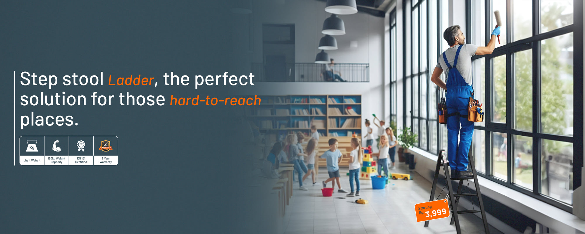 Step Ladder Banner | Corvids India