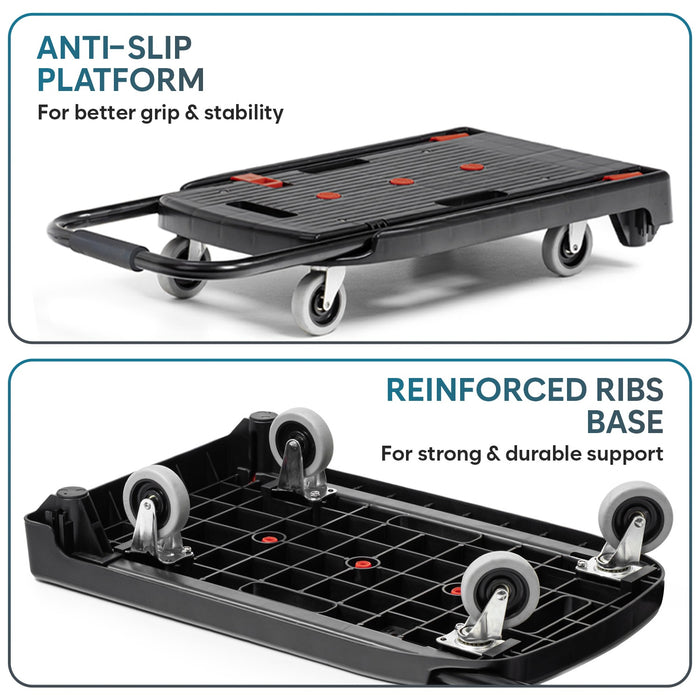 Corvids 100 Kg Portable & Compact Plastic Platform Trolley