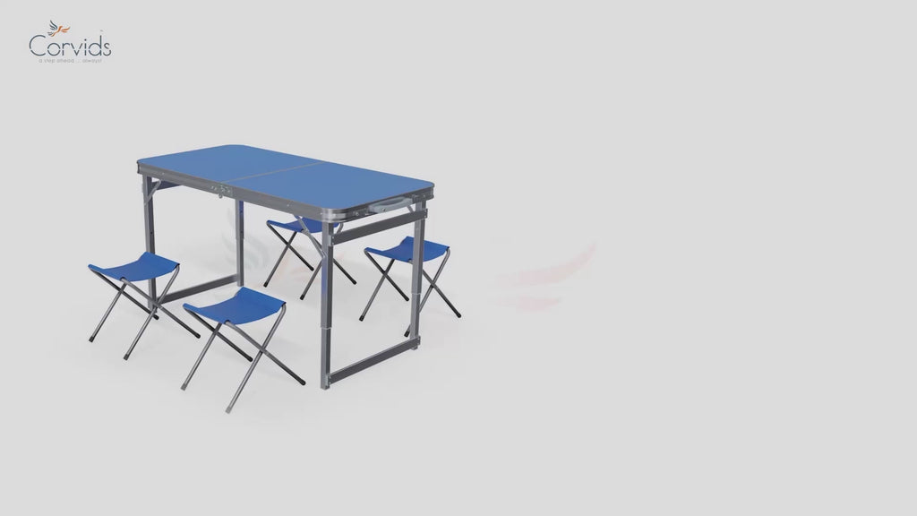  Folding Table with 4 Oxford Mat Chairs Video