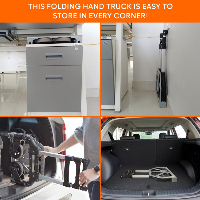 Corvids 75 Kg Portable Aluminium Hand Truck with 2-Year Warranty