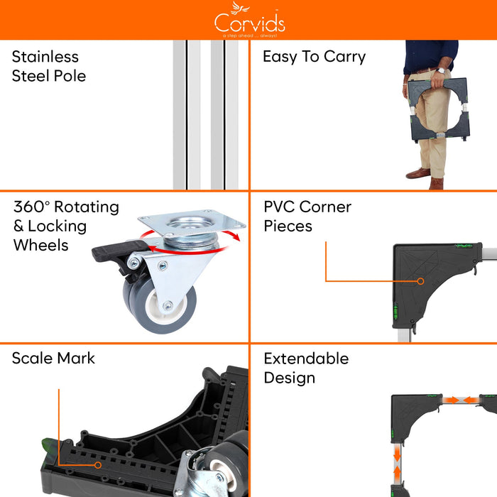 Adjustable washing machine stand Features